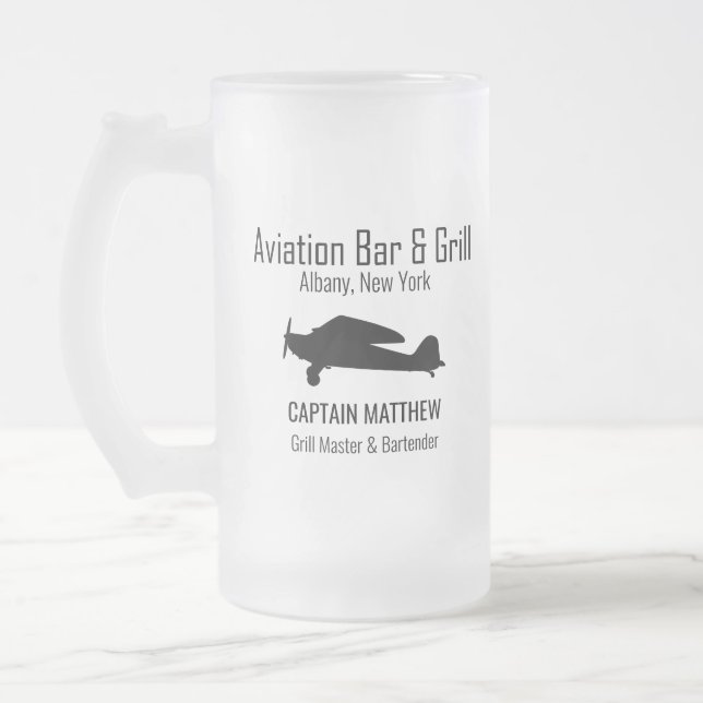Chope Givrée Verres de bière de bar et grill de l'aviation (Gauche)
