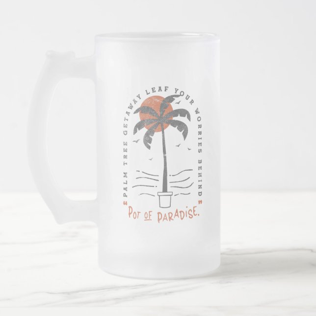 Chope Givrée Vibes de plage Tropical Palm Tree Summer Sun Retro (Gauche)