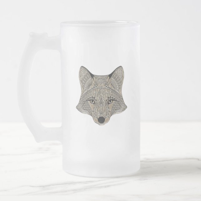 Chope Givrée Visage de renard métallique (Gauche)