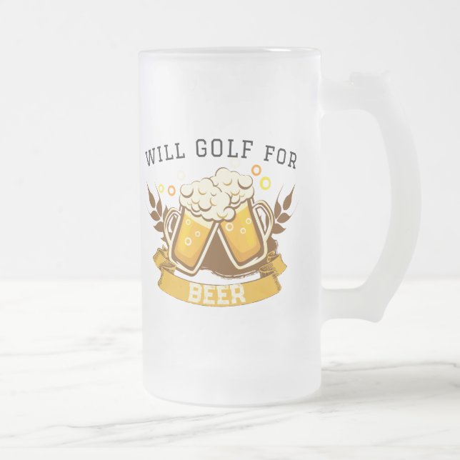 Chope Givrée Will GOLF pour la bière | personnalisable (Droit)