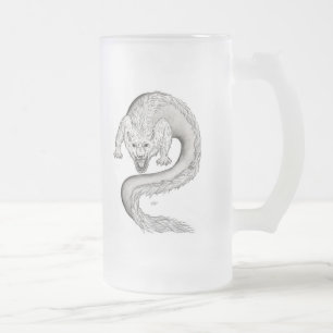 Chope Givrée Wolfdragon noir et blanc Design