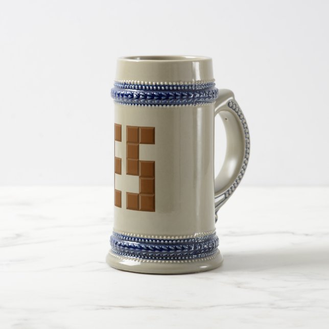 CHOPE grau/blau SPANIEN Bierglas (VorderseiteRechts)