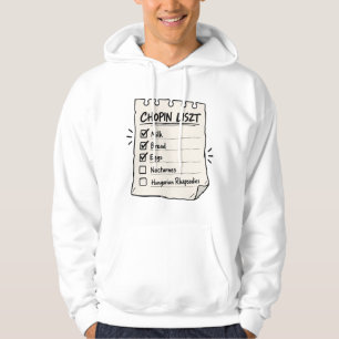 Chopin Liszt Einkaufsliste Hoodie