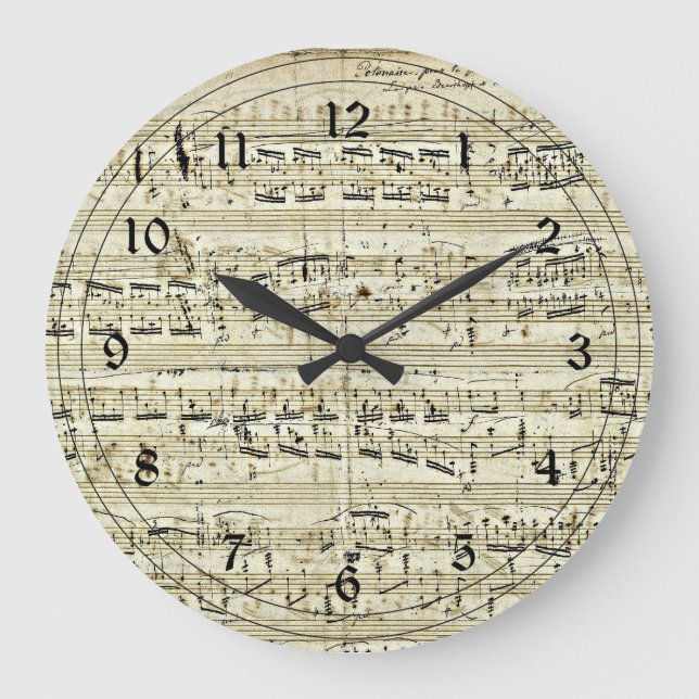 Chopin - Polonaise Große Wanduhr (Vorderseite)