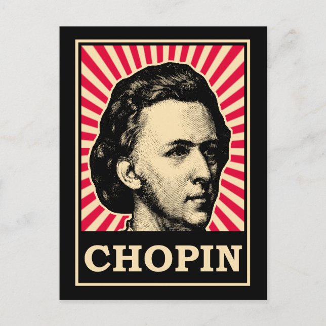 Chopin Postkarte (Vorderseite)
