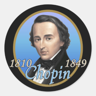 Chopin Runder Aufkleber