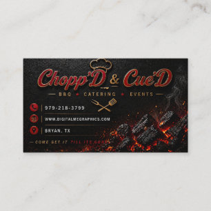 Chopp’D & Cue’D  Visitenkartenvorlage Visitenkarte