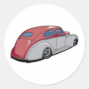 Chopped Merc Runder Aufkleber