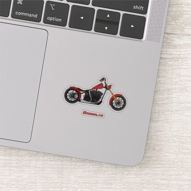 Chopper-Art Motorrad-Abbildung Aufkleber (Ausschnitt)