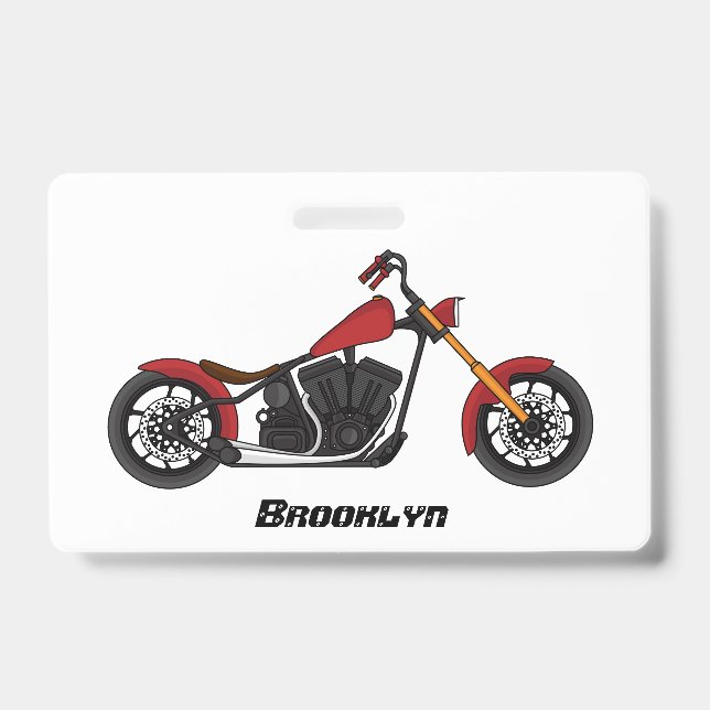 Chopper-Art Motorrad-Abbildung Ausweis (Vorderseite)