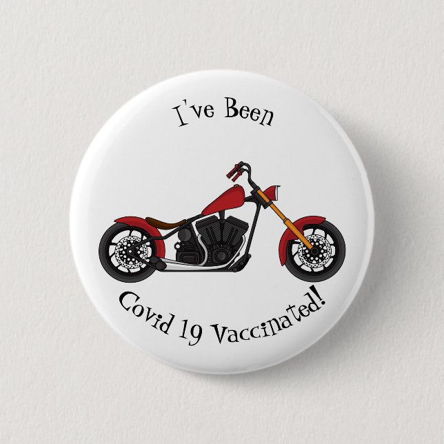 Chopper-Art Motorrad-Abbildung Button (Vorderseite)