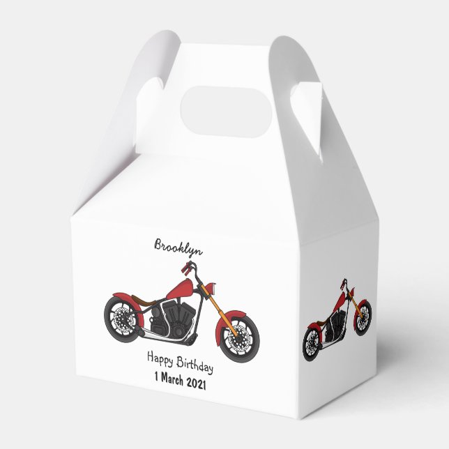 Chopper-Art Motorrad-Abbildung Geschenkschachtel (Vorderseite)