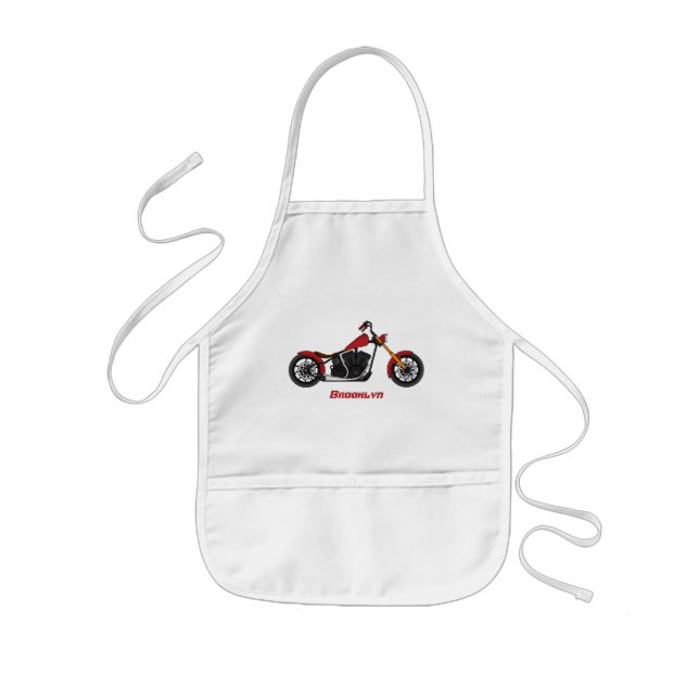 Chopper-Art Motorrad-Abbildung Kinderschürze (Vorne)
