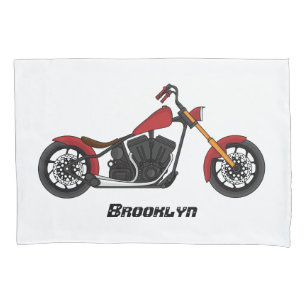 Chopper-Art Motorrad-Abbildung Kissenbezug