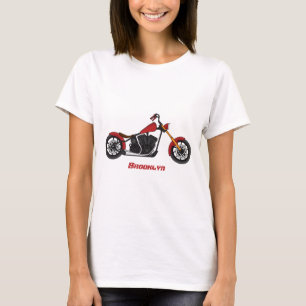 Chopper-Art Motorrad-Abbildung T-Shirt