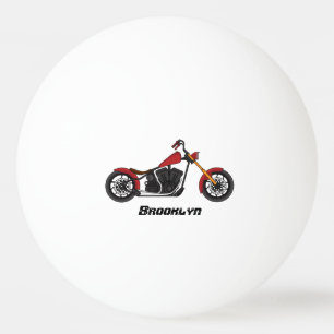 Chopper-Art Motorrad-Abbildung Tischtennisball