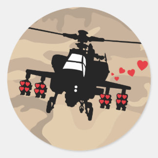 Chopper der Liebe-Maschine Runder Aufkleber