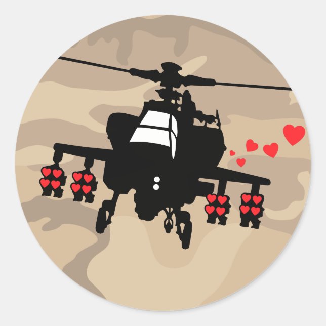 Chopper der Liebe-Maschine Runder Aufkleber (Vorderseite)