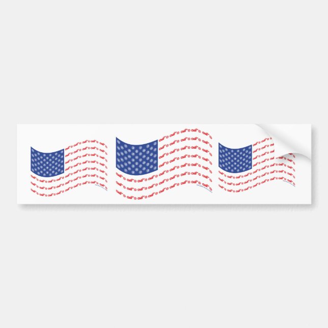 Chopper-Flag Autoaufkleber (Vorne)