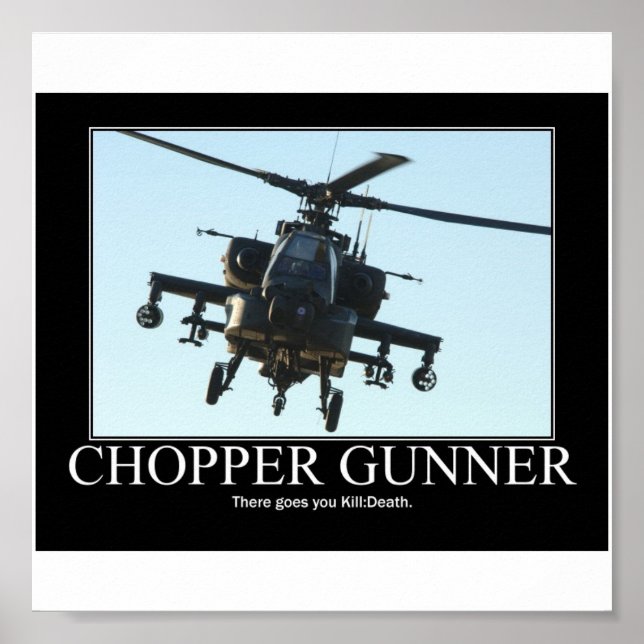 Chopper Gunner Motivierend Poster (Vorne)