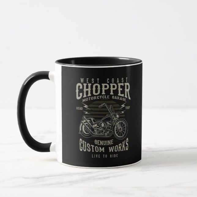 Chopper Motorcycle, Mug (Gauche)