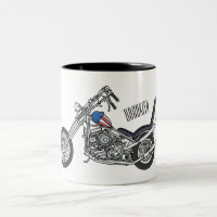 Chopper Motorrad 1950 Cartoon Abbildung