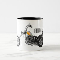 Chopper Motorrad 1950 Cartoon Abbildung