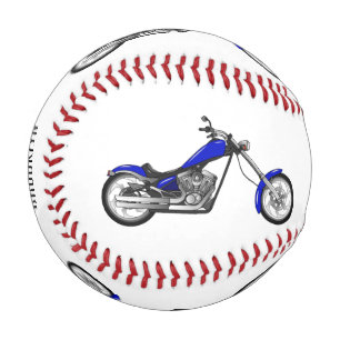 Chopper Motorrad Cartoon Abbildung Baseball