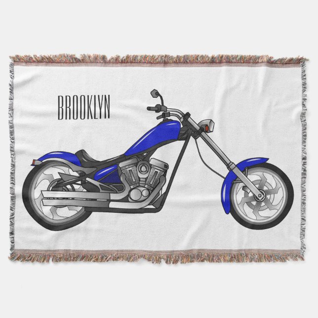 Chopper Motorrad Cartoon Abbildung Decke (Vorderseite)