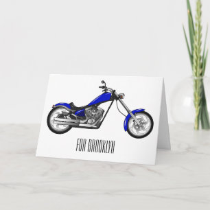 Chopper Motorrad Cartoon Abbildung Karte