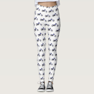 Chopper Motorrad Cartoon Abbildung Leggings