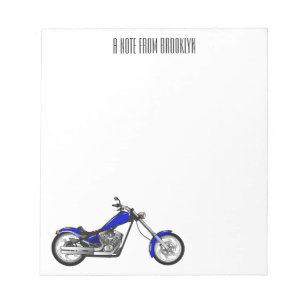 Chopper Motorrad Cartoon Abbildung Notizblock