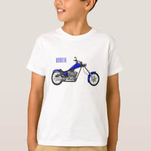 Chopper Motorrad Cartoon Abbildung T-Shirt