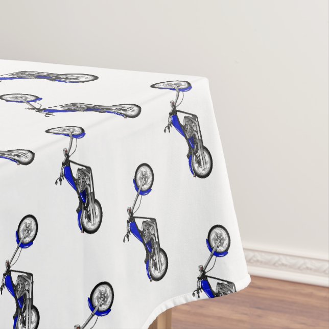 Chopper Motorrad Cartoon Abbildung Tischdecke (Beispiel)