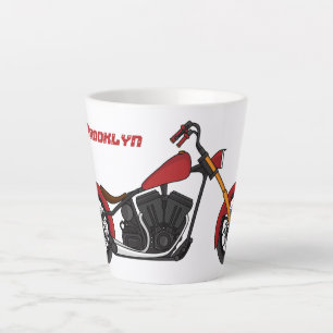 Chopper-Motorrad-Illustration Milchtasse
