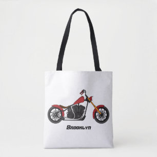 Chopper-Motorrad-Illustration Tasche