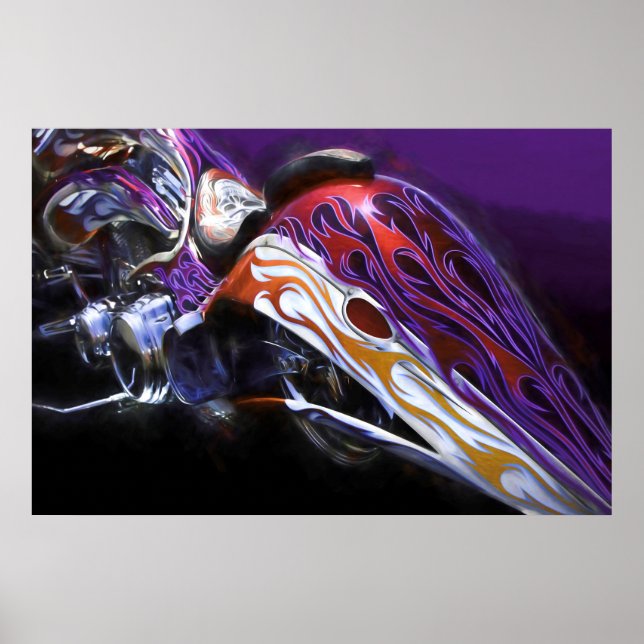 CHOPPER-MOTORRADSCHWANZ EINES DRAGONS POSTER (Vorne)