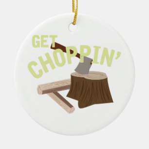 Choppin' Keramik Ornament