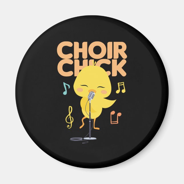 Chor Chick Singer Musician Music Gesang Geschenk Magnet (Vorne)