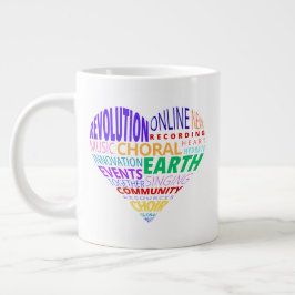 Chor der Erde Wortwolke Jumbo-Tasse