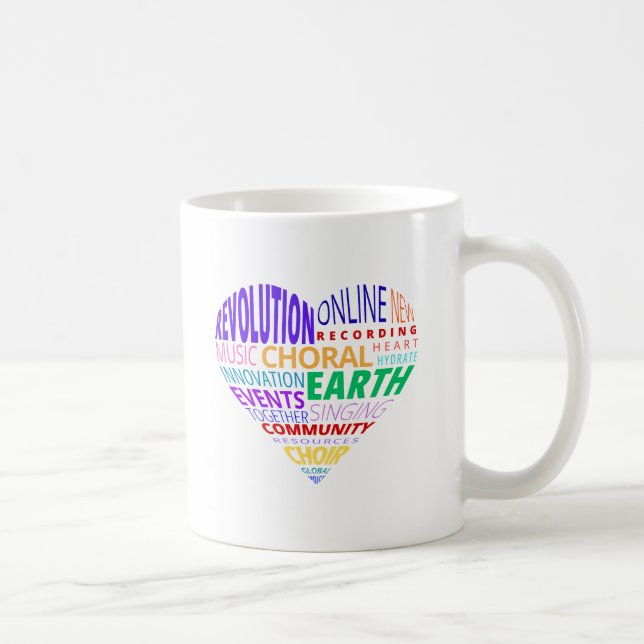 Chor der Erde Wortwolke Kaffeetasse (Rechts)