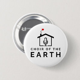 Chor des Earth Logos - weiß - Button