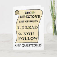 Chor-Direktor List Of Rules