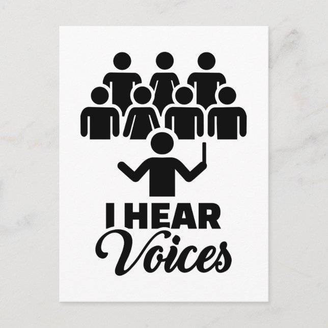 Chor Ich höre Stimmen Postkarte (Vorderseite)