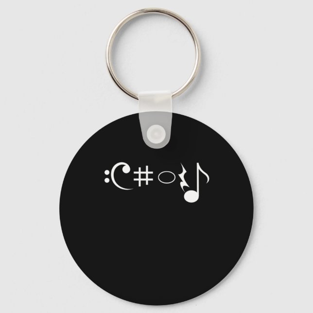 Chor Musiknotens Singer Gesang Musikergeschenk Schlüsselanhänger (Vorderseite)