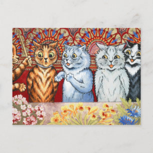Chor Probe von Louis Wain Postkarte