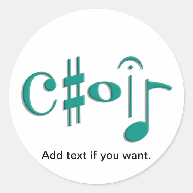 Chor Runder Aufkleber (Vorderseite)