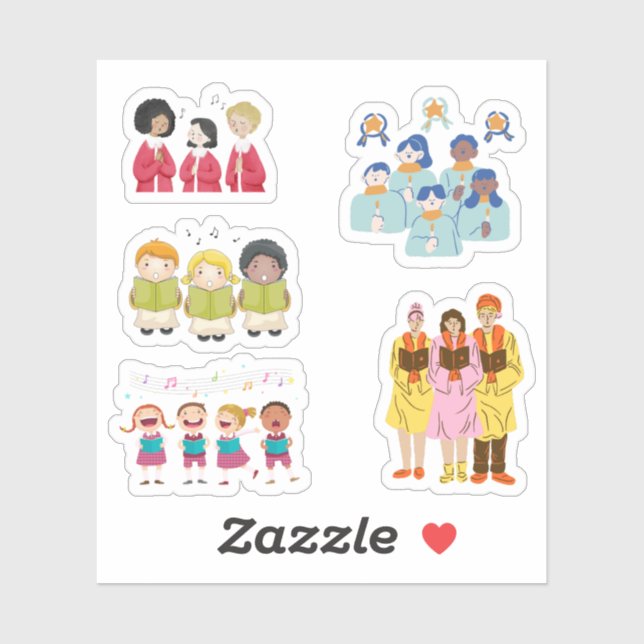 Chor Stickers Aufkleber (Blatt)