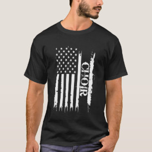 Chor United Staaten erschüttert US-Flagge T-Shirt
