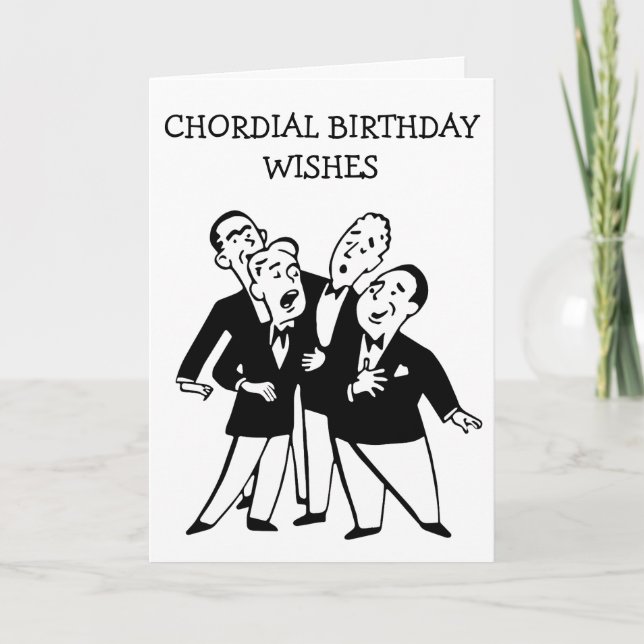 Chordial Birthday Karte (Vorderseite)